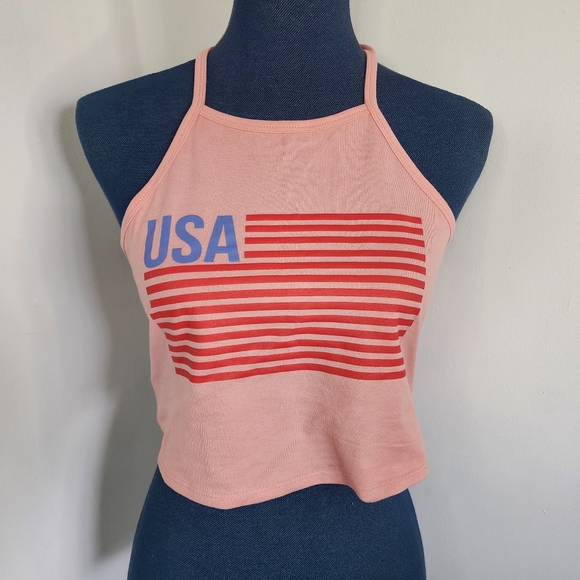 Isaac Morris USA Halter Crop Top Nwot - Picture 3 of 7